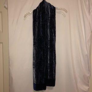 Navy Blue Patterned Scarf/Wrap